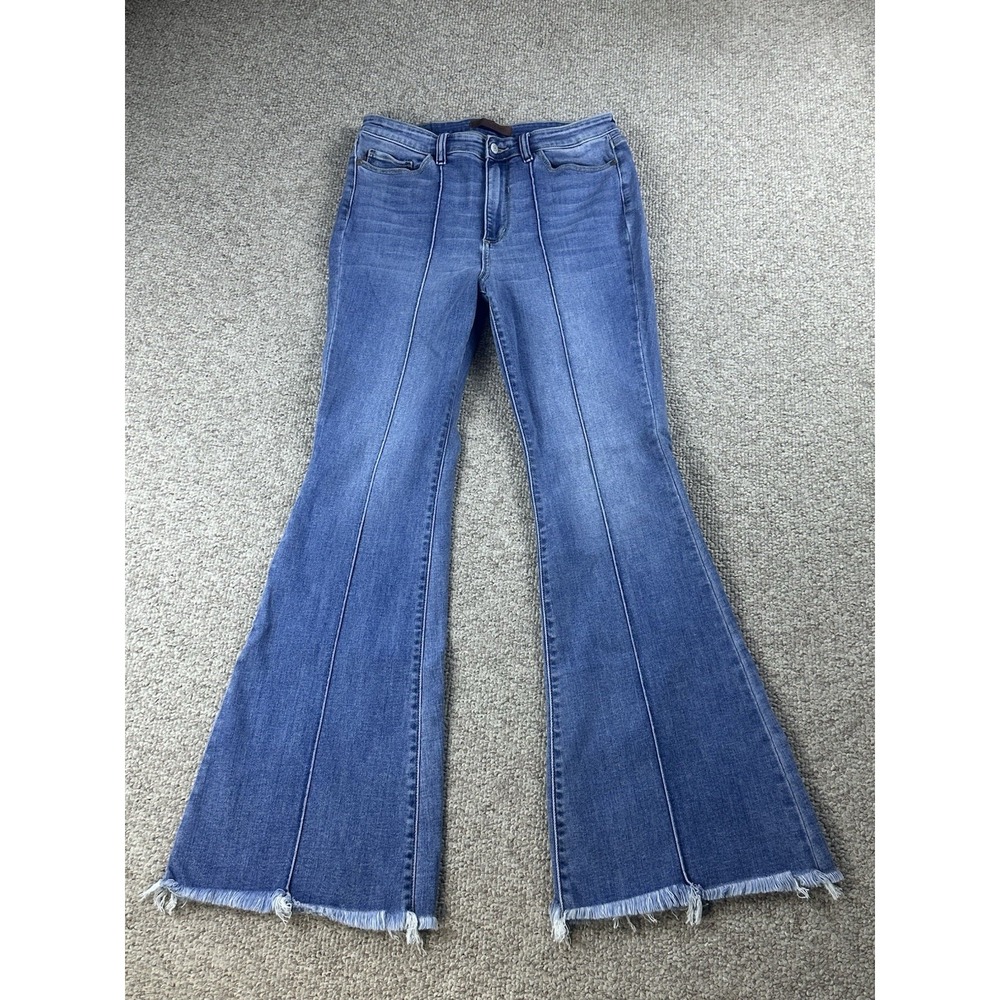 Judy Blue Los Angeles Flare Mid Rise Jeans Women's 11/30(Actual 30/32) Hipster
